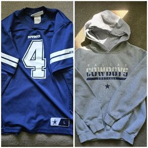Youth Medium Cowboys Sweatshirt and Youth Large  Cowboys Jersey